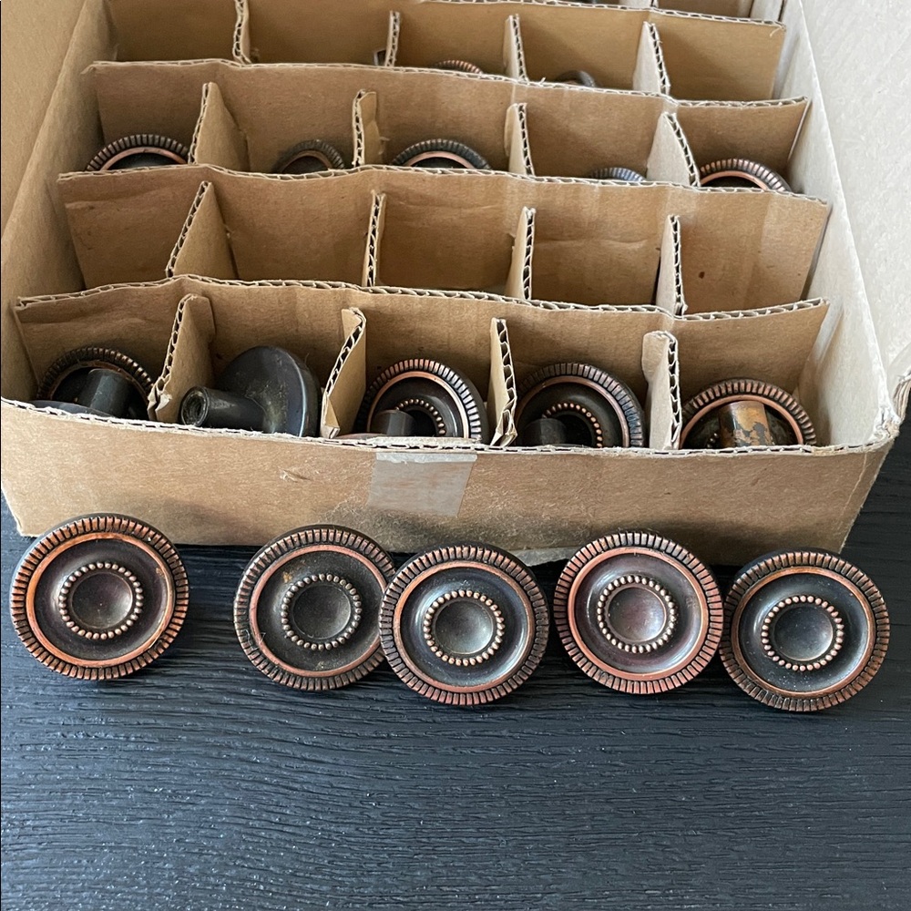 Vintage Brass Cabinet Knobs Lot of 30 - Picture 6 of 9